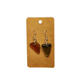 Boucle d'oreille en verre poli